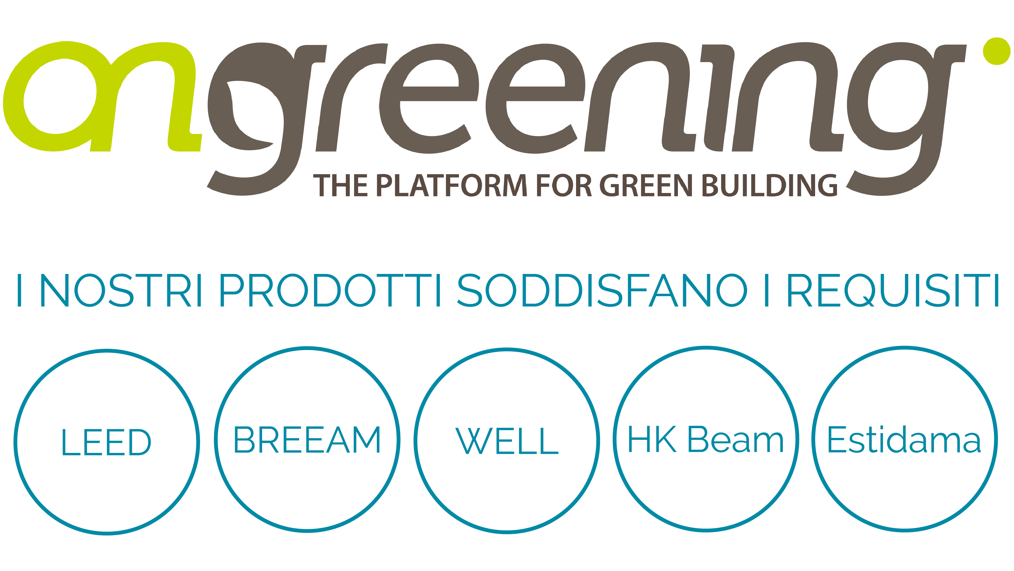 AIRsteril è un prodotto certificato da Ongreening - architettura sostenibile